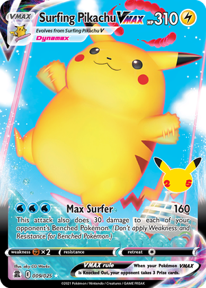 Surfing Pikachu VMAX card image