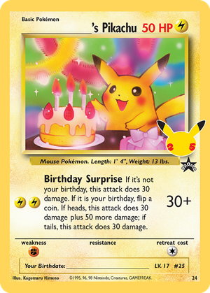_____'s Pikachu card image