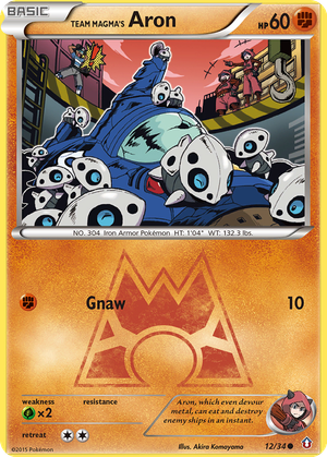 Team Magma's Aron card image