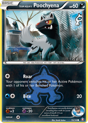 Team Aqua's Poochyena card image