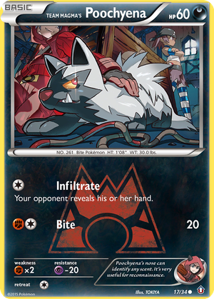 Team Magma's Poochyena card image