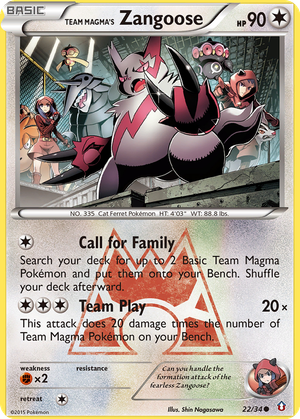 Team Magma's Zangoose card image