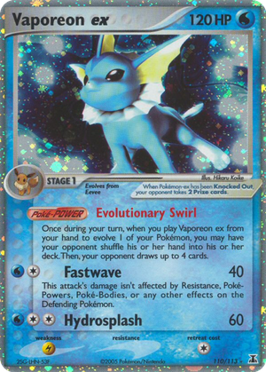 Vaporeon ex card image
