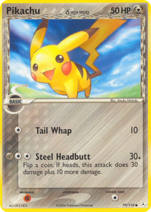 Pikachu δ card image