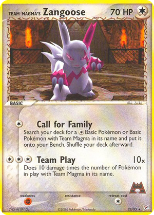 Team Magma's Zangoose card image