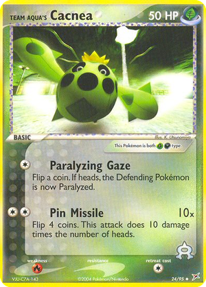 Team Aqua's Cacnea card image