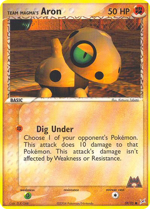 Team Magma's Aron card image