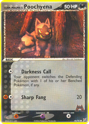 Team Magma's Poochyena card image