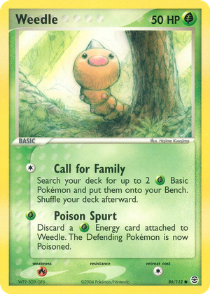 Weedle card image