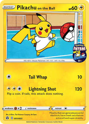 Pikachu on the Ball card image