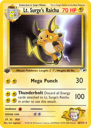 Lt. Surge's Raichu card image