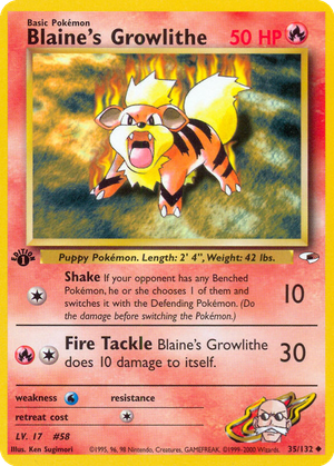 Blaine's Growlithe card image