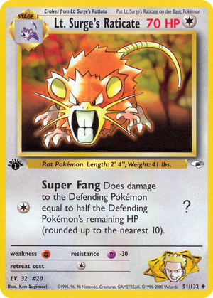 Lt. Surge's Raticate card image