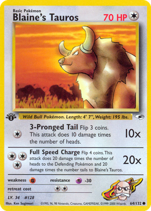 Blaine's Tauros card image