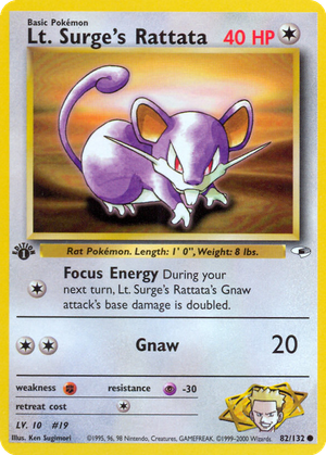 Lt. Surge's Rattata card image