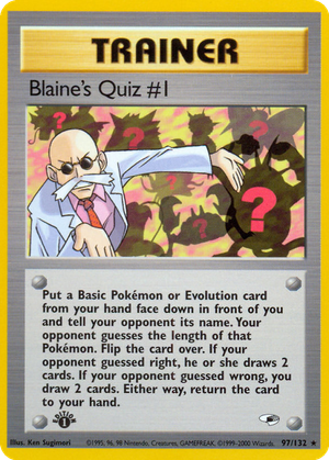 Blaine's Quiz #1 card image