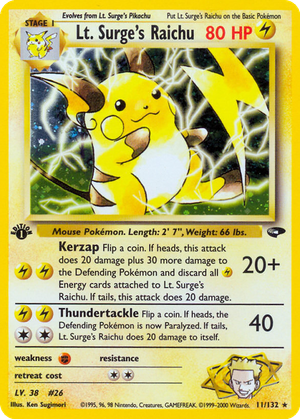 Lt. Surge's Raichu card image