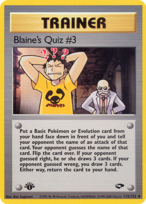 Blaine's Quiz #3 card image