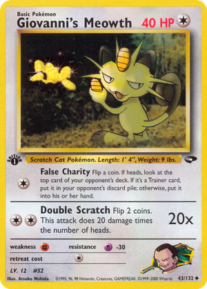 Giovanni's Meowth card image