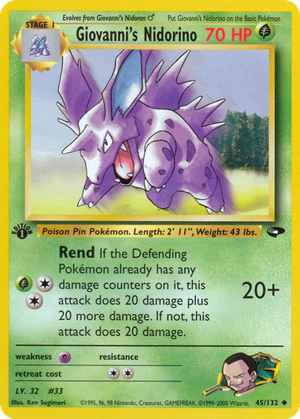 Giovanni's Nidorino card image
