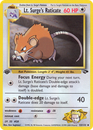 Lt. Surge's Raticate card image
