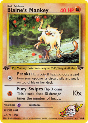 Blaine's Mankey card image