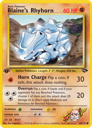 Blaine's Rhyhorn card image