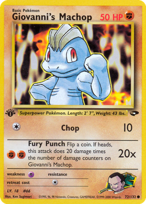 Giovanni's Machop card image