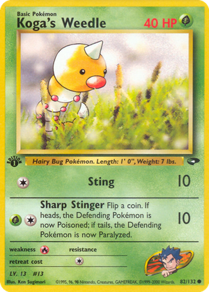 Koga's Weedle card image