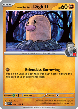 Team Rocket's Diglett card image