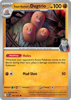 Team Rocket's Dugtrio card image