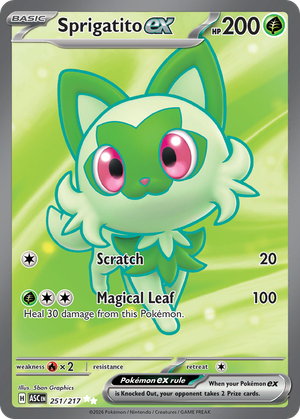 Sprigatito ex card image