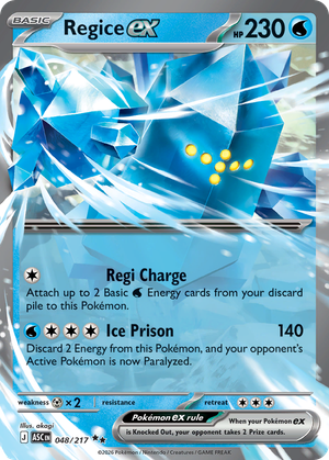 Regice ex card image