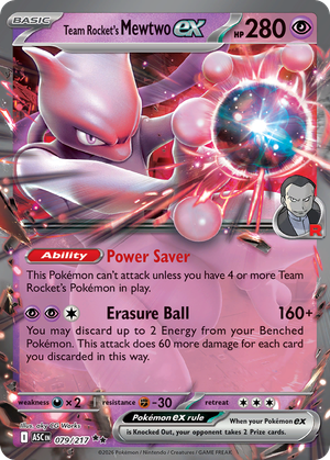 Team Rocket's Mewtwo ex card image