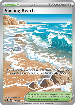 Surfing Beach card image