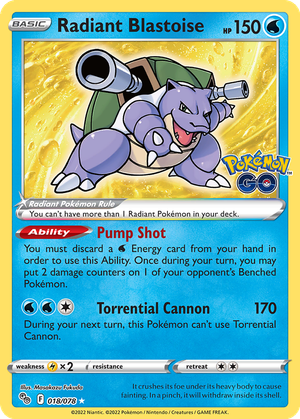 Radiant Blastoise card image