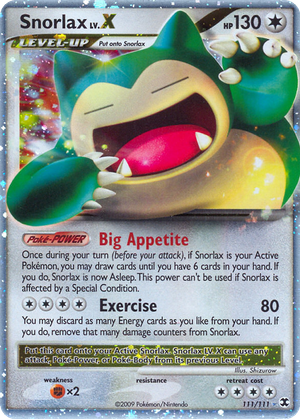 Snorlax LV.X card image