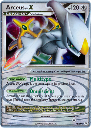 Arceus LV.X card image