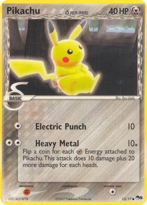 Pikachu δ card image