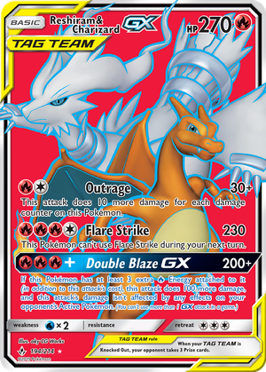 Reshiram & Charizard GX card image
