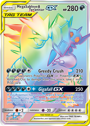 Mega Sableye & Tyranitar GX card image