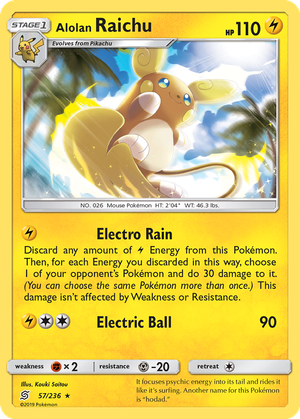 Alolan Raichu card image