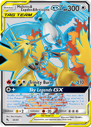 Moltres & Zapdos & Articuno GX card image