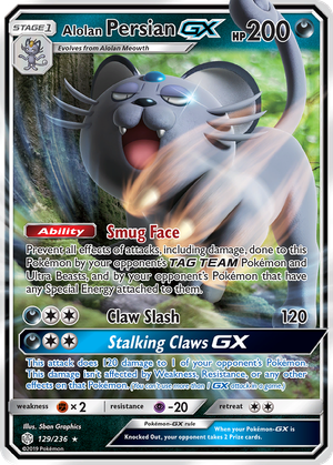 Alolan Persian GX card image
