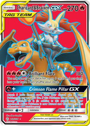 Charizard & Braixen GX card image
