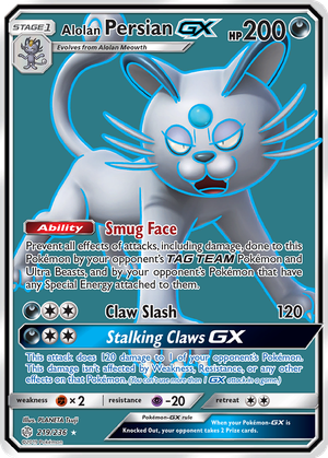 Alolan Persian GX card image