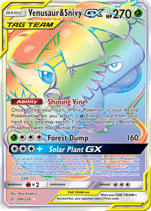 Venusaur & Snivy GX card image