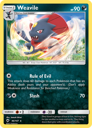 Weavile card image