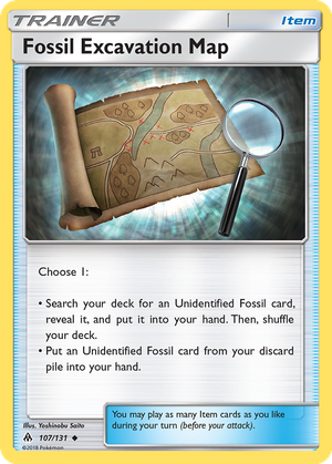 Fossil Excavation Map card image