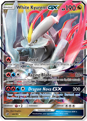 White Kyurem GX card image